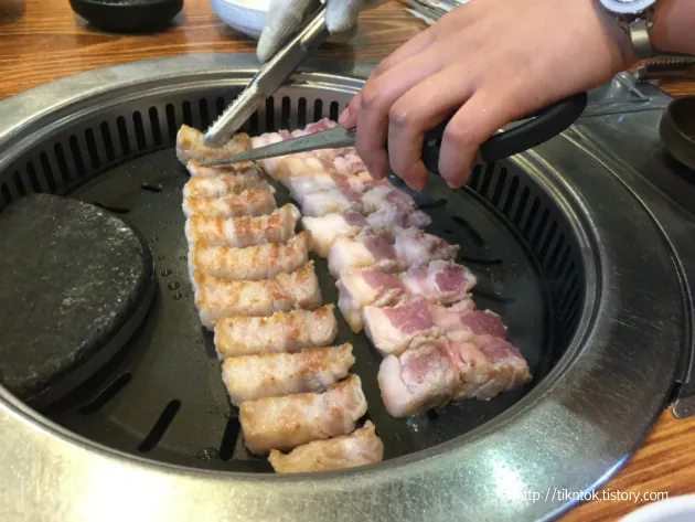 Grilling at Matchandeul Seomyeon.